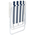 Scaun de plaja Sersimo GC050, pliabil, 100kg, 52x74cm, alb albastru