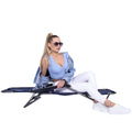 Sezlong pliabil SERSIMO GC12, Relax Zero Gravity, 80x60x153cm, Albastru inchis