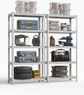 SONGMICS Set de 2 Rafturi de depozitare, cadru din otel armat, polite din MDF, max 2x875kg, 180x90x40cm, gri