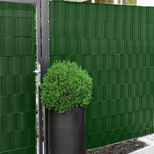 Panou de gard pentru intimitate in gradina, PVC, 35 x 0.19 m, verde