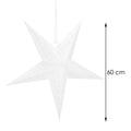 Stea decorativa 3D din hartie ajurata, 60cm, alba