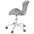 Scaun de birou ergonomic, tapitat cu catifea, 120kg, gri
