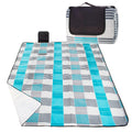 Patura pentru picnic sau plaja, cu folie izolatoare si maner, 200x300cm, albastru gri
