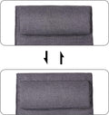 SONGMICS Scaun balansoar din lemn, suport picioare reglabil, maxim 150kg, 67x115x91cm, gri inchis