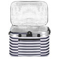 Geanta pentru picnic sau plaja, termoizolanta, 28 litri, alb albastru