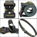 Curea centura Tactical Combat pentru barbati 3.7x125cm, rezistent, verde camuflaj