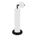 Suport hartie igienica 2 in 1 cu tija mobila, 68.5cm, negru