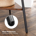 VASAGLE Cuier metalic, cu ​​2 rafturi MDF, inaltime 179cm, stil industrial, maro rustic si negru