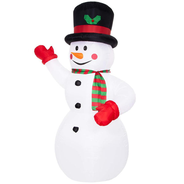 Figurina Craciun Om de Zapada, gonflabila, cu iluminare LED, umflare automata, 240cm