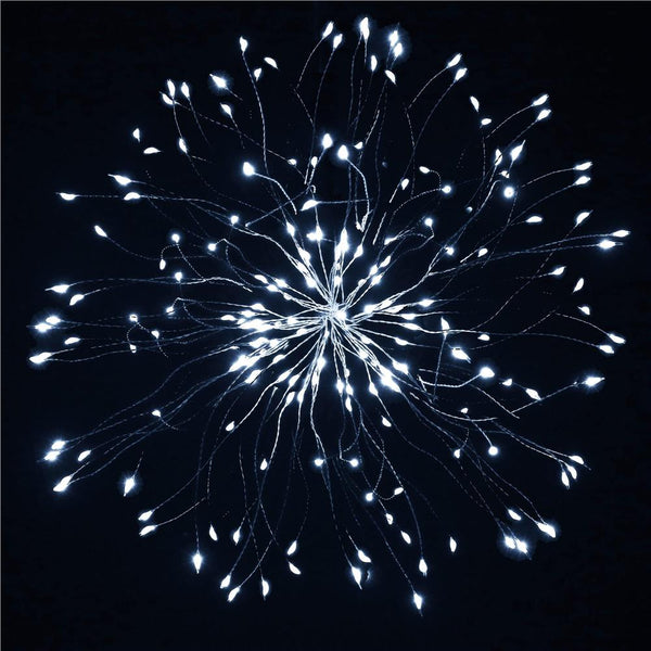 (DL) Instalatie lumina decorativa STAR cu 100 LED-uri, diametru 40cm, telecomanda, iluminare alba