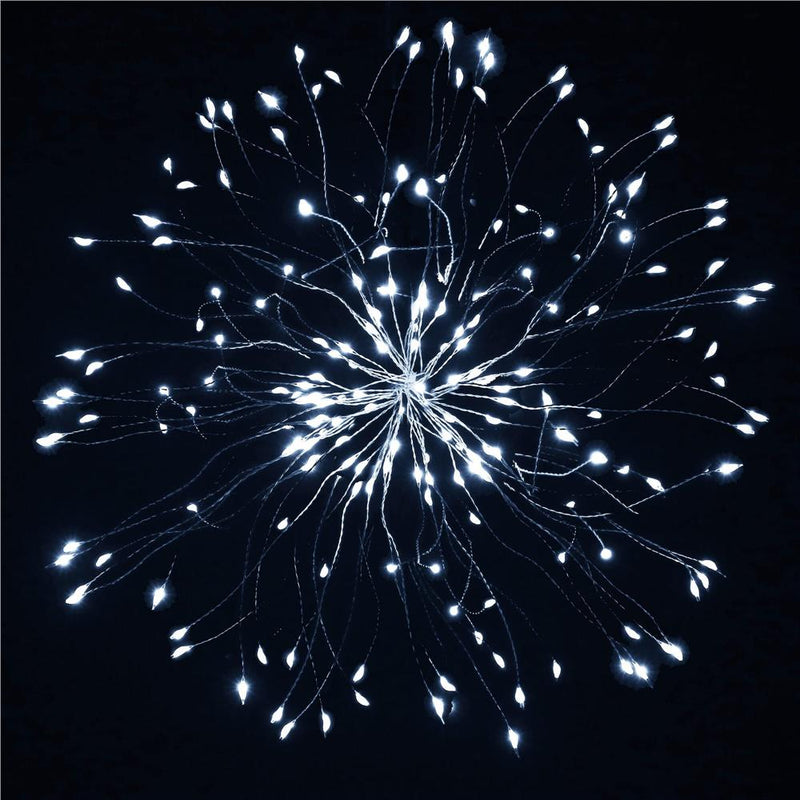(DL) Instalatie lumina decorativa STAR cu 100 LED-uri, diametru 40cm, telecomanda, iluminare alba