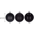 Set globuri de Craciun, 20 bucati, 3 modele, 4cm, negru