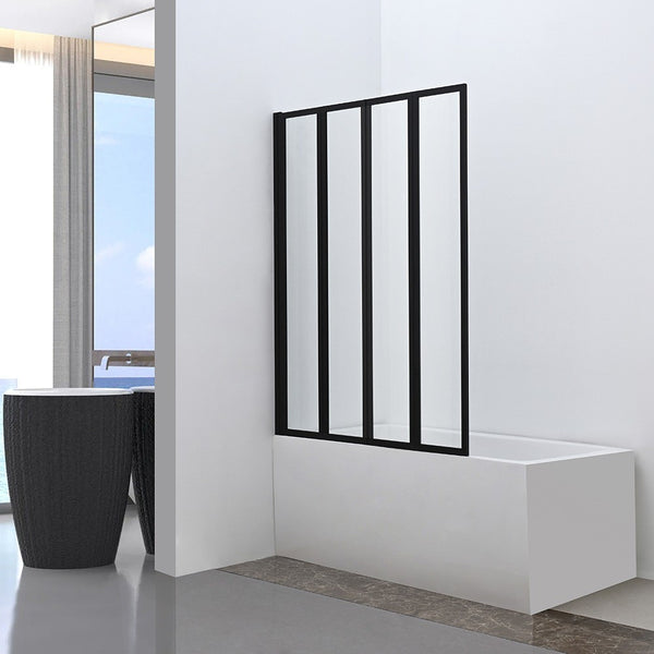 Leziter Paravan de baie Tribeca 110x140 cm negru