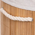 Cos rufe rotund 5Five Bambou cu capac, bambus, 48 litri, 35x50 cm, natur
