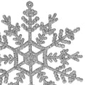 Decoratiune brad fulg de zapada, set 3 bucati, 12cm, argintiu