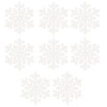 Decoratiune brad fulg de zapada, set 8 bucati, 8cm, alb