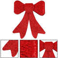 Set 2 ornamente pentru bradul de Craciun, fundita, 18cm, rosu