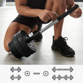 SONGMICS Set gantere si haltera reglabile 2x15kg cu bara din otel