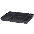 Organizator sertar bucatarie, 8 piese, negru