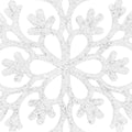 Decoratiune brad fulg de zapada, set 12 bucati, 9-10cm, alb