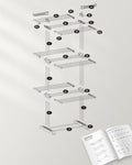 SONGMICS Uscator vertical pentru rufe, mobil si pliabil, cu doua umerase, 64x126x172 cm, sarcina 35kg