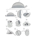 Cort plaja si picnic semi-deschis Sersimo, protectie UV, 200x120x110cm, portocaliu