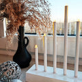 Lumanari decorative de Craciun, 7 becuri tip LED, culoare argintiu