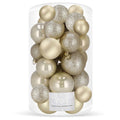 Set globuri de Craciun, 30 bucati, 3 modele, 4/5/6cm, auriu