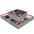 Set 4 organizatoare Sersimo sertar pentru sosete/lenjerie, gri