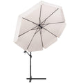 Umbrela de gradina cu brat lateral banana, cu husa, 300cm, bej