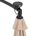 Umbrela de gradina cu brat lateral banana, iluminare LED, cu husa, 300cm, crem