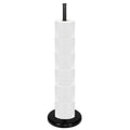 Suport hartie igienica 2 in 1 cu tija mobila, 68.5cm, negru