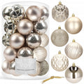 Set globuri de Craciun, 30 bucati, 6 modele, 8cm, auriu