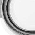 Cos de rufe pliabil tip lighean, cu manere, din plastic si silicon, 54x38x23cm, 24litri, gri