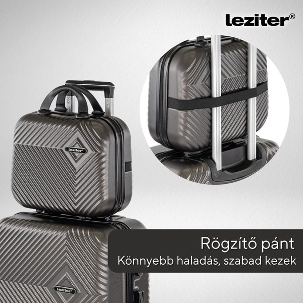Leziter TraveLux Pro trusă de toaletă cu capac rigid, 23x30x14 cm, albastru lagună