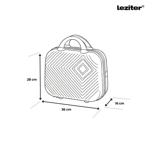 Leziter Valiză de mână TraveLux Pro cu carcasă rigidă, 28x36x16 cm, albastru lagună