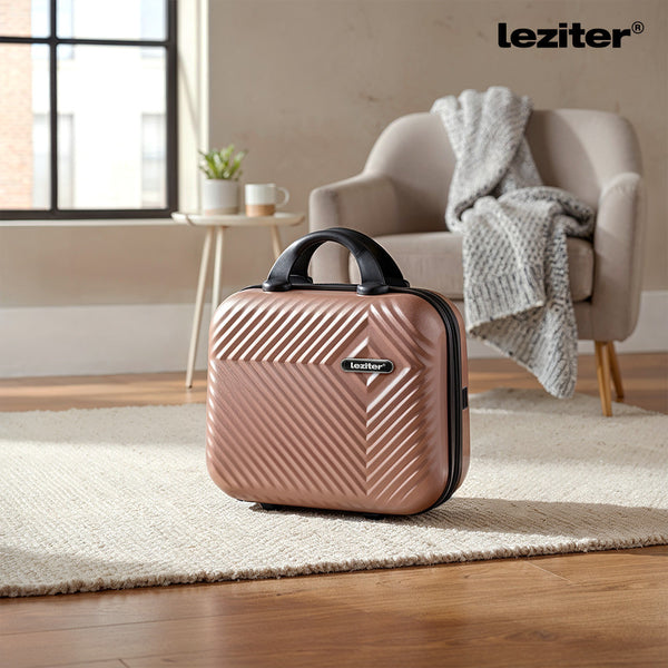 Leziter Valiză de mână TraveLux Pro cu carcasă rigidă, 28x36x16 cm, roz-auriu