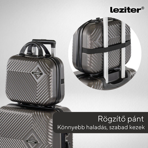 Leziter Valiză de mână TraveLux Pro cu carcasă rigidă, 28x36x16 cm, roz-auriu