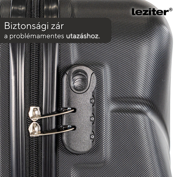 Leziter TraveLux Max – bagaj de mână cu carcasă rigidă și roți detașabile, 40x30x20 cm, negru