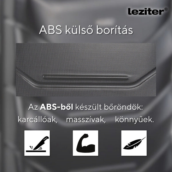 Leziter TraveLux Max – bagaj de mână cu carcasă rigidă și roți detașabile, 40x30x20 cm, negru