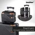 Leziter Valiză de mână TraveLux Urban, de dimensiuni reduse, cu carcasă rigidă, 28x36x16 cm, neagră