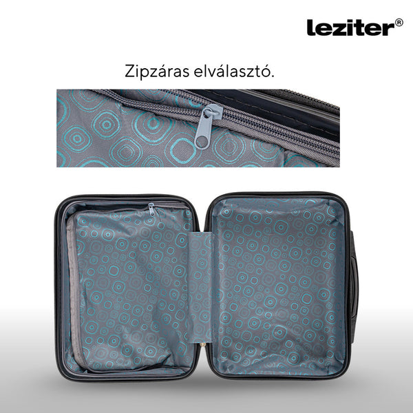 Leziter Valiză de mână TraveLux Urban, de dimensiuni reduse, cu carcasă rigidă, 28x36x16 cm, neagră