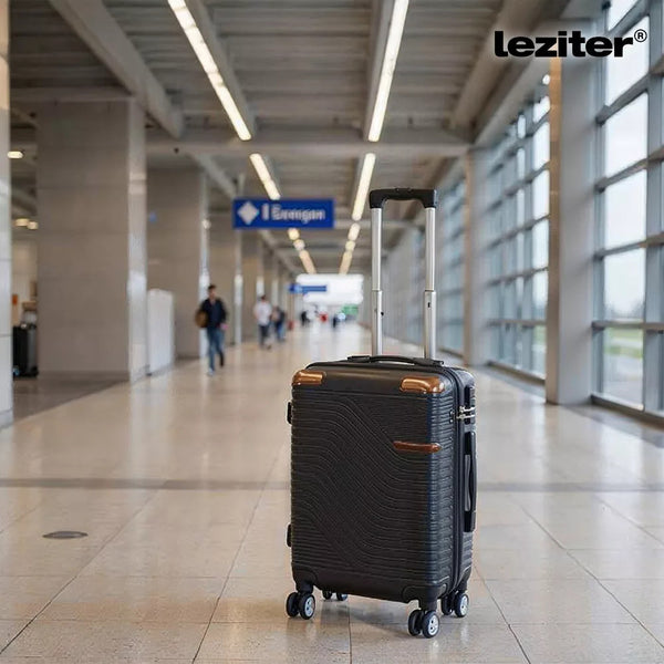 Leziter TraveLux Urban – bagaj de mână cu carcasă rigidă și roți detașabile, 40x29x19 cm, negru