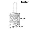 Leziter TraveLux Urban – bagaj de mână cu carcasă rigidă și roți detașabile, 40x29x19 cm, negru
