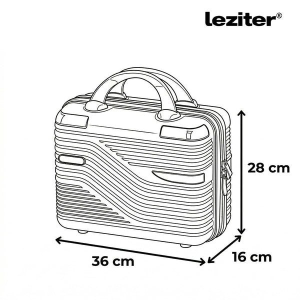 Leziter Valiză de mână TraveLux Urban, de dimensiuni reduse, cu carcasă rigidă, 28x36x16 cm, roz somon