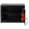 Seif standard cu cheie, 250x350x250 mm, Otel, Negru