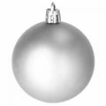 Set globuri si decoratiuni de Craciun, 51 piese, diverse dimensiuni, argintiu