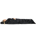 Sac de dormit tip mumie, cu geanta de transport, 210x73cm, 8-20grade, culoare negru