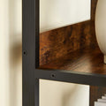 VASAGLE Biblioteca cu rafturi deschise, 8 compartimente, design industrial, 80x33x149cm, maro retro si negru