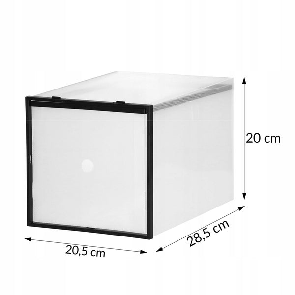 Set 10 cutii organizare pentru pantofi, 28x20x20, transparent